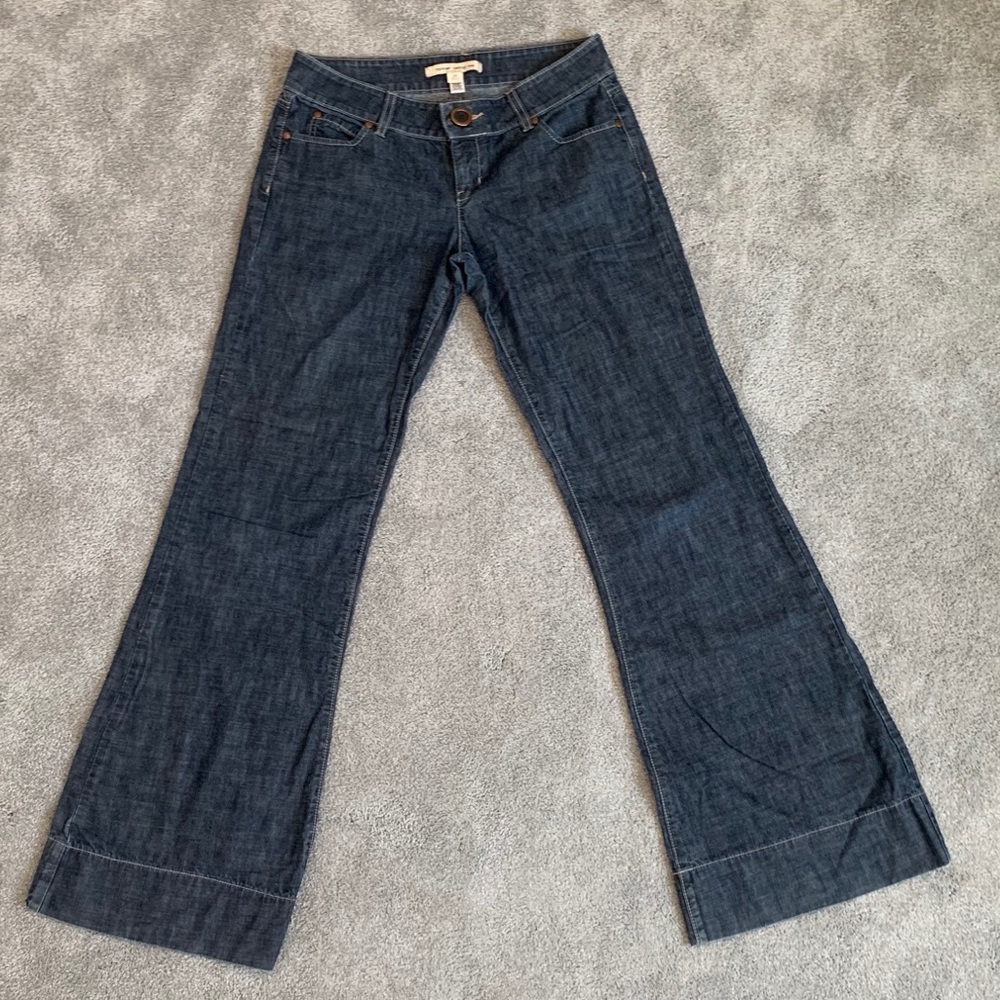 2 for $22 Vintage l wide leg dark denim